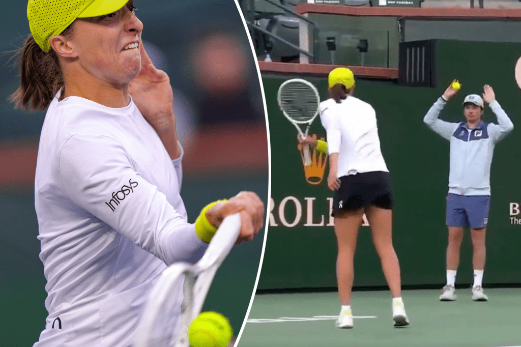 Tennis star Iga Swiatek slammed for smashing ball at ball kid during meltdown