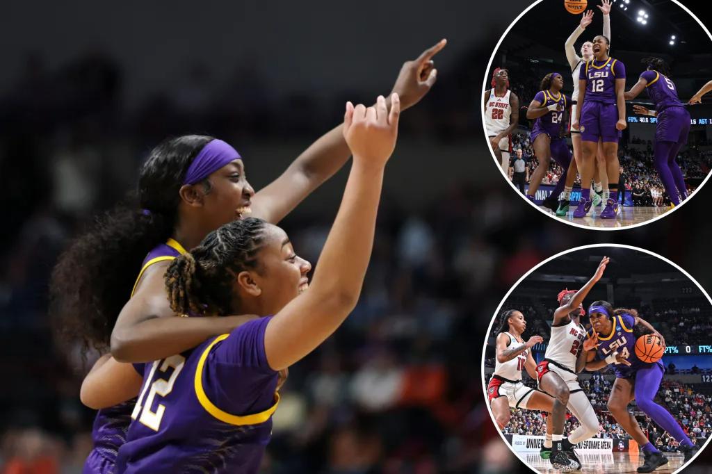 LSU pulls away from NC State to reach Elite Eight in women’s March Madness