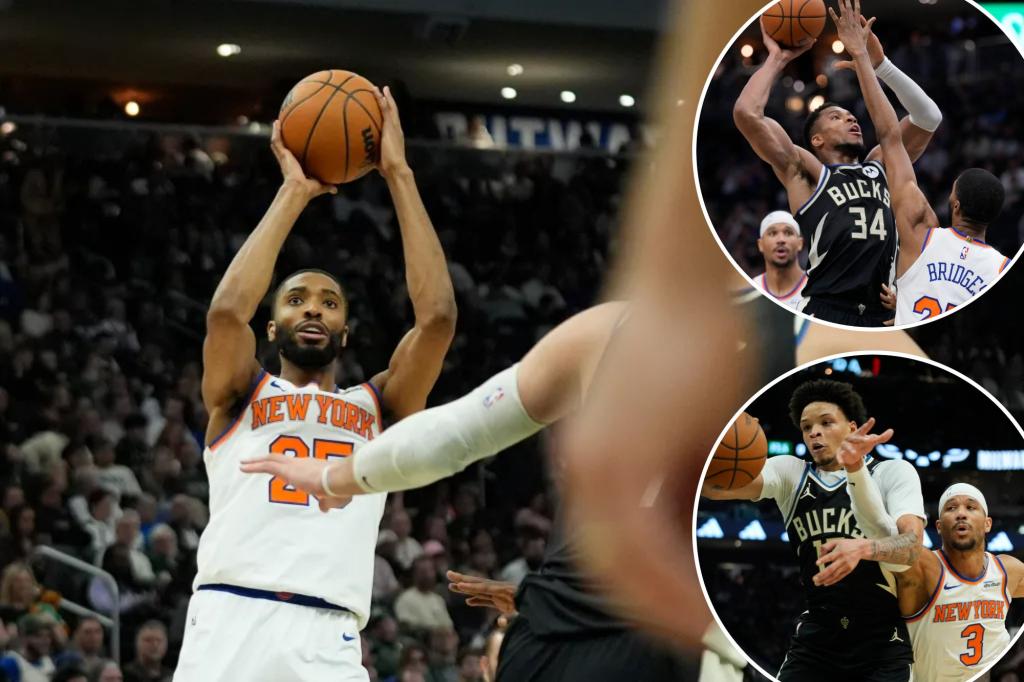 Mikal Bridges steps up for shorthanded Knicks to power win over Bucks