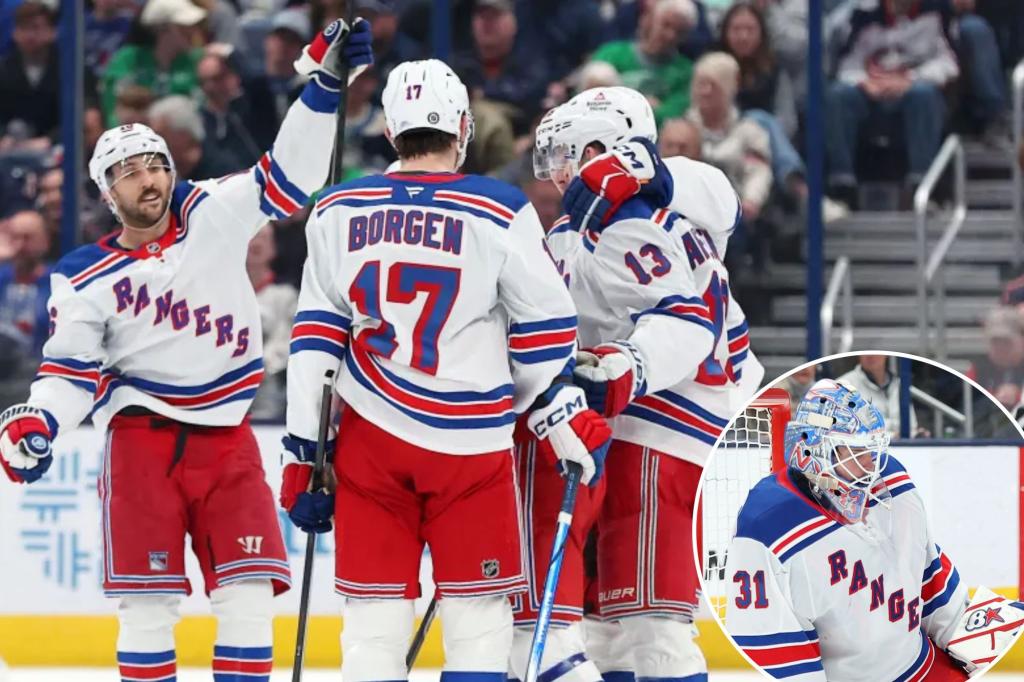 Rangers blank rival Blue Jackets to storm into second wild-card spot