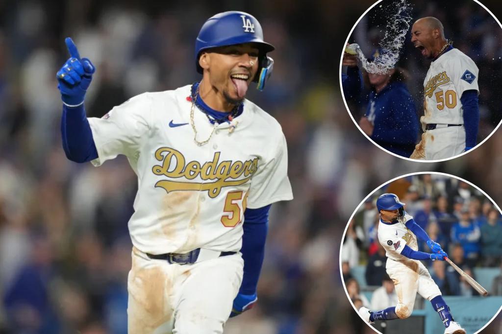 Dodgers’ Mookie Betts homers twice  — including walk-off blast  — after illness