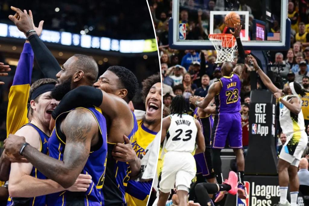 LeBron James hits buzzer-beater to propel Lakers and extends double-digit points streak