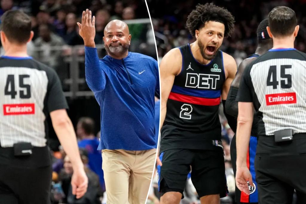 ‘Disgusted’ Pistons coach J.B. Bickerstaff explodes on refs