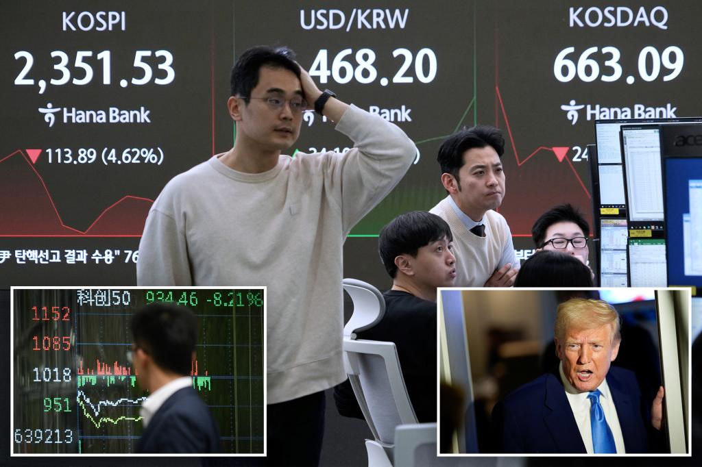 Asian markets fall as Trump’s tariffs roil global trade