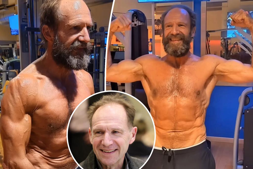 Shirtless Ralph Fiennes, 62, shocks with insane body transformation in new photos