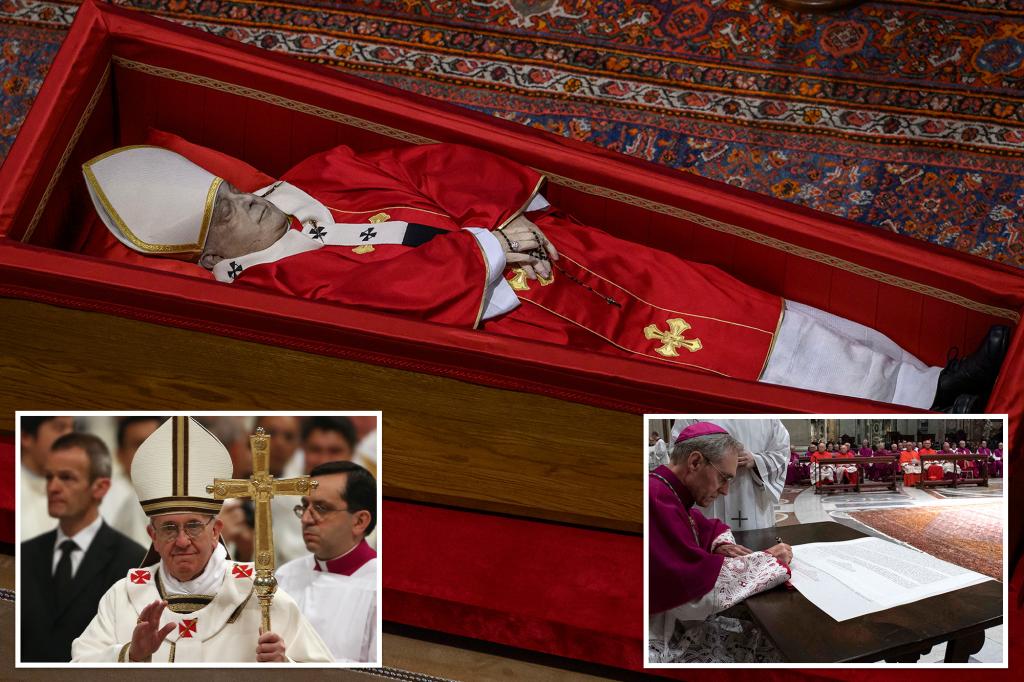 What do the symbolic items at Pope Francis’s funeral mean?