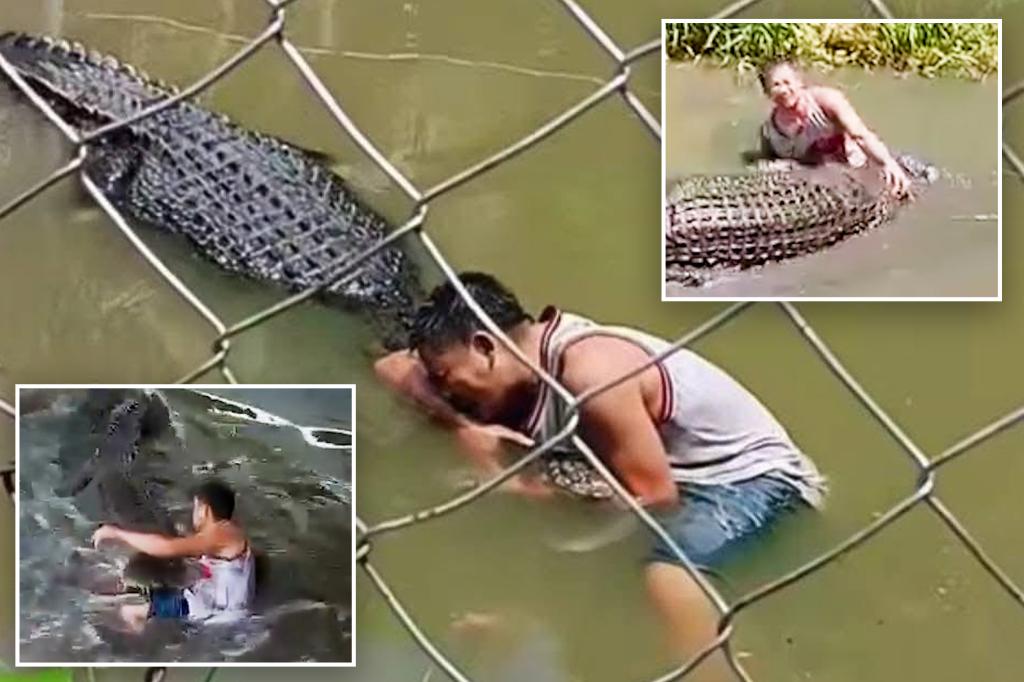 Tourist’s dumb decision nearly kills him in crocodile enclosure