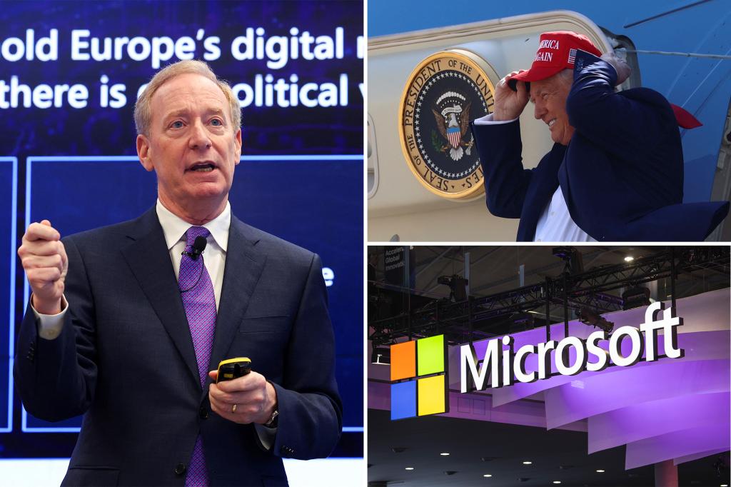 Microsoft boss Brad Smith says company respects European laws amid US criticism