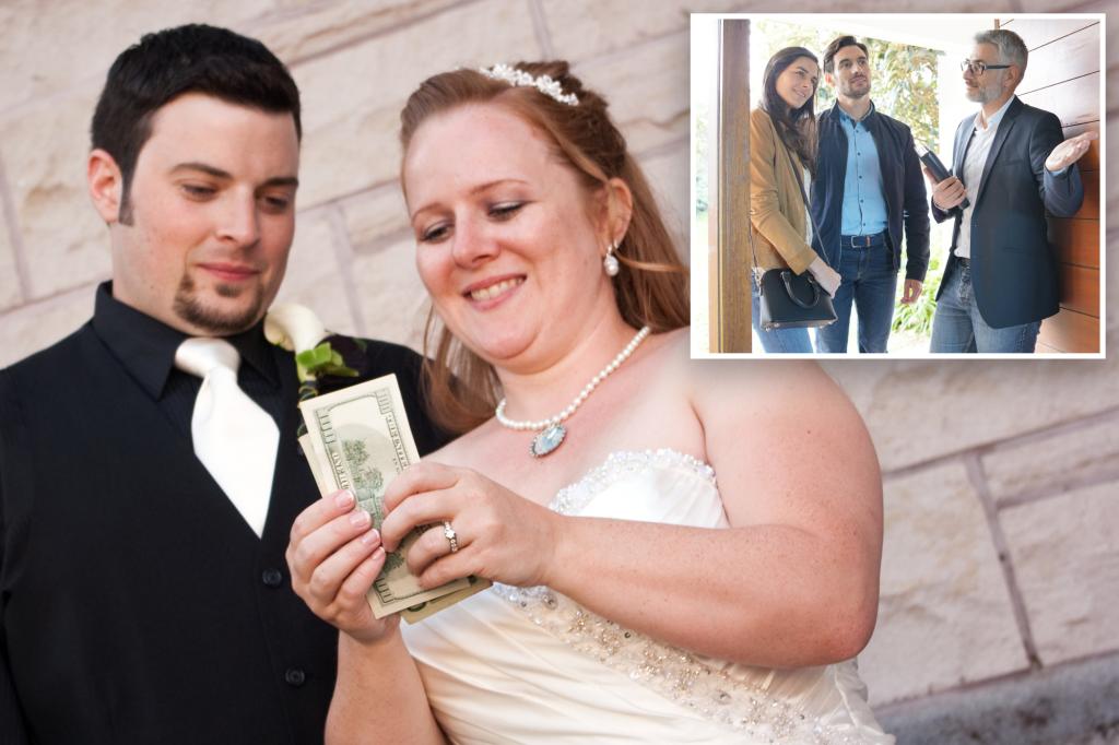 Newlyweds now ask for cash as gifts for house down payment