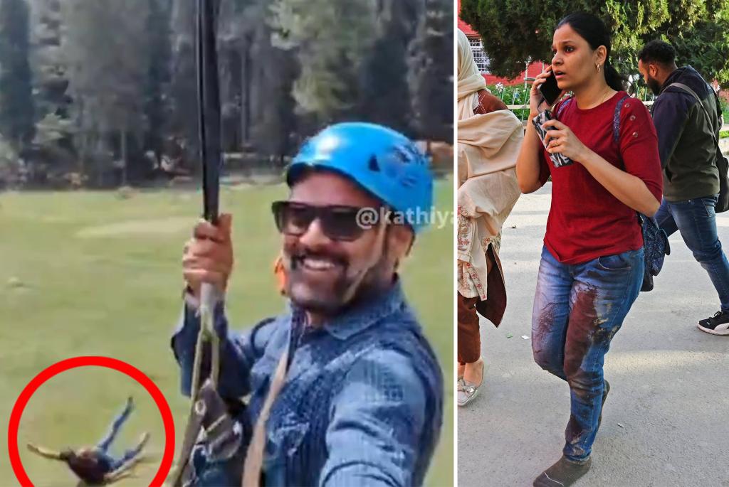 Tourist captures terror attack as he films himself ziplining