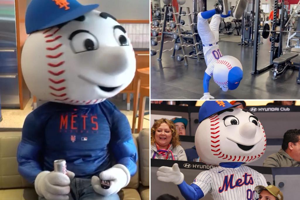 Buffed-up Mr. Met ready to flex guns for Citi Field opener, pose for thirst-trap mascot pics