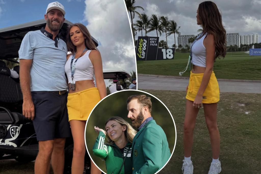 Paulina Gretzky backs Dustin Johnson at LIV Miami before 2025 Masters