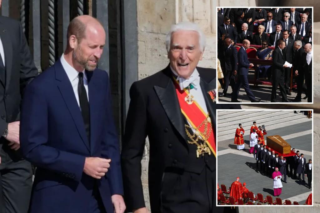 Prince William arrives at Pope Francis’ funeral at the Vatican