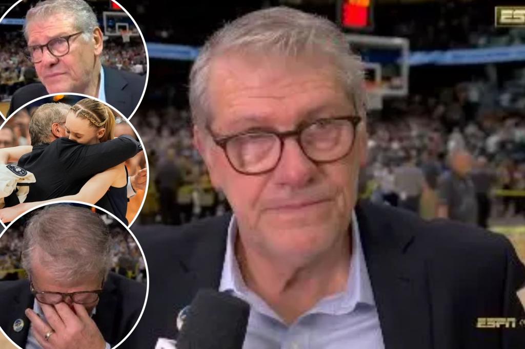 Geno Auriemma fights back tears in interview after UConn’s national championship win