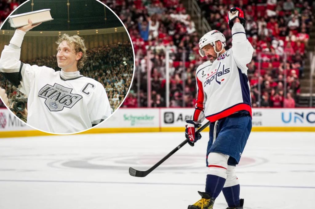 Alex Ovechkin ties Wayne Gretzky’s all-time NHL goals record