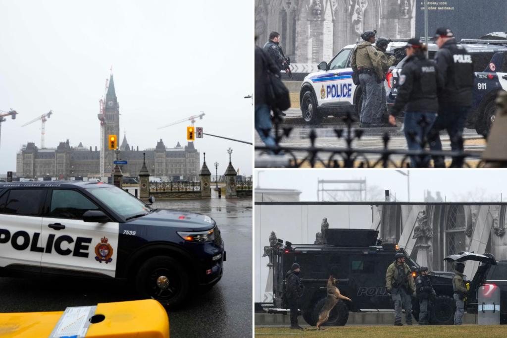 Canada Parliament barricaded man arrested hours-long lockdown