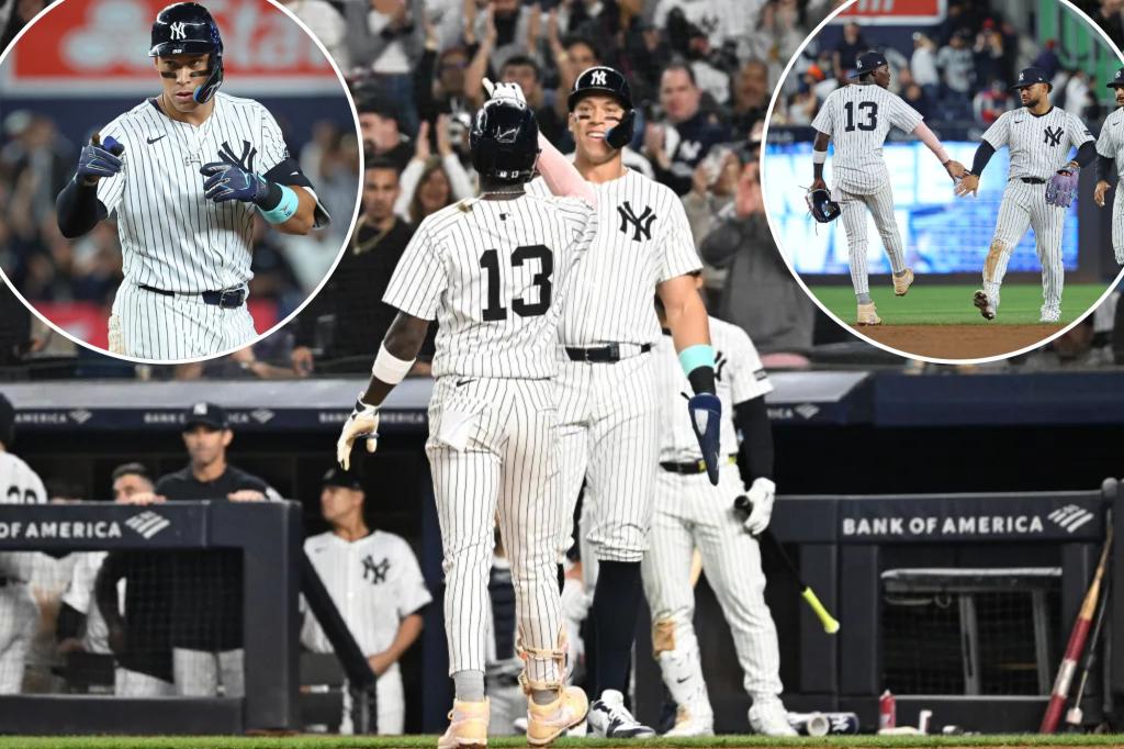 Yankees homer three times to avoid sweep against Diamondbacks