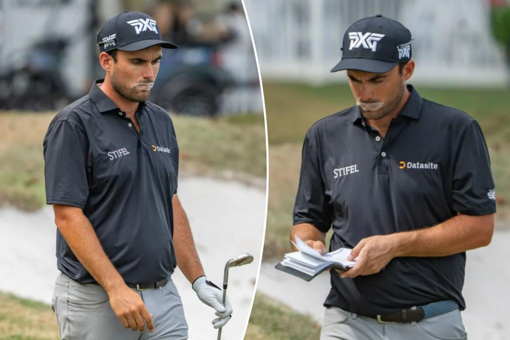 Golfer Ryan McCormick tapes mouth shut to stop his tantrums