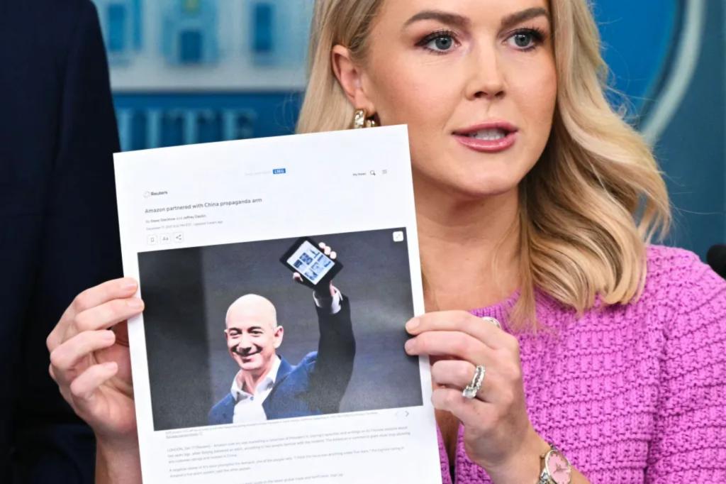 White House blasts Amazon over tariff surcharge label