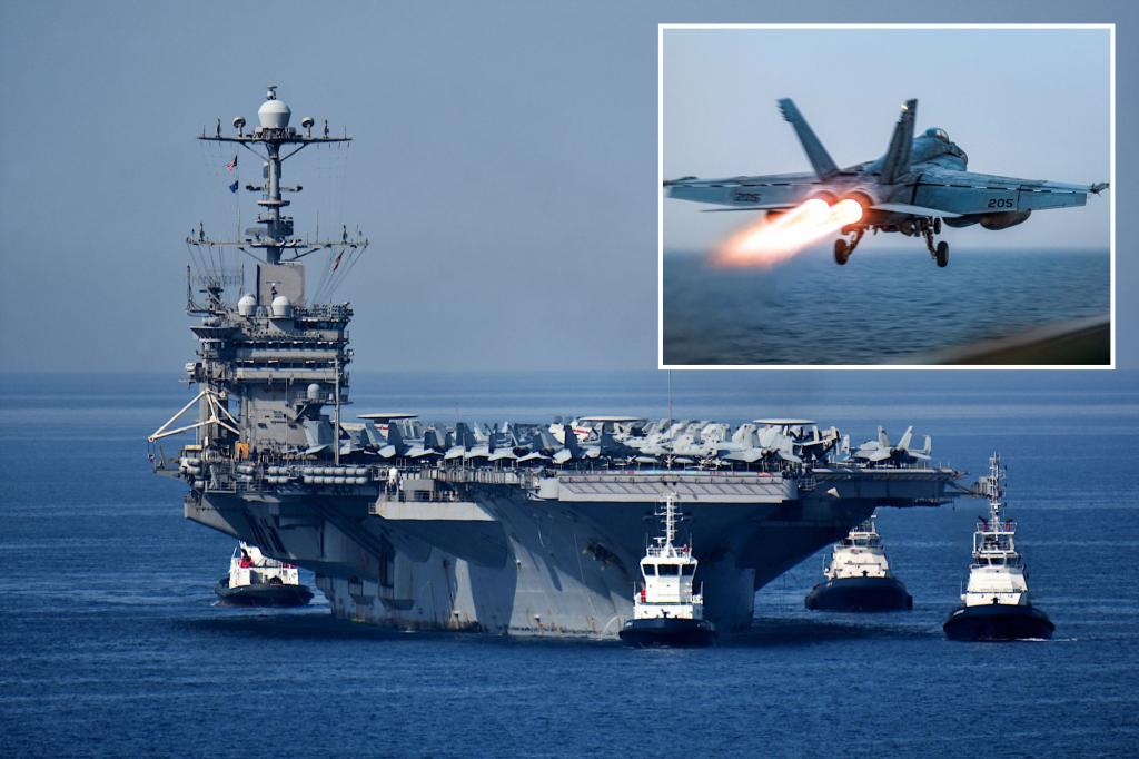 USS Truman aircraft carrier loses  million fighter jet after it rolls off ship into Red Sea