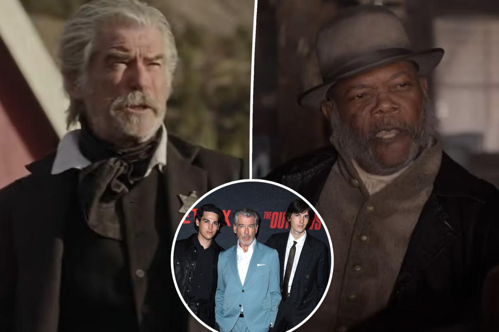Pierce Brosnan’s kids join him in ‘The Unholy Trinity’ alongside Samuel L. Jackson