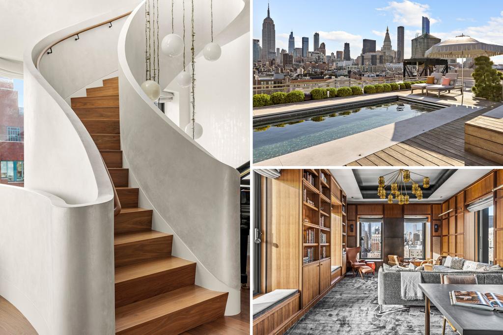Manhattan penthouse with a rare rooftop pool asks M