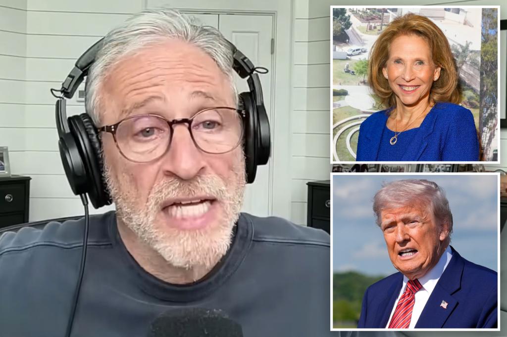 Jon Stewart blasts Shari Redstone for trying to settle Trump lawsuit