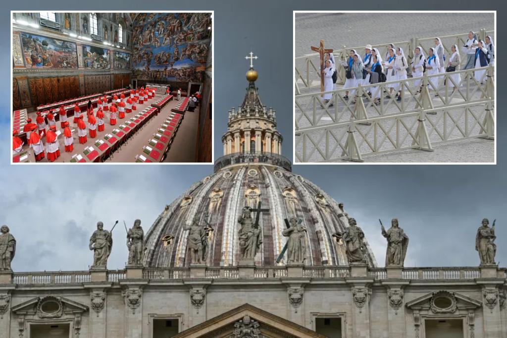 Cardinals return to the Sistine Chapel to vote on a new pope after the first ballot fails