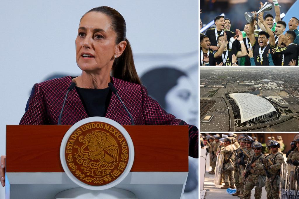 Mexico President Claudia Sheinbaum asks ICE not to arrest fans at Los Angeles Mexico-Dimincan Republic Gold Cup game