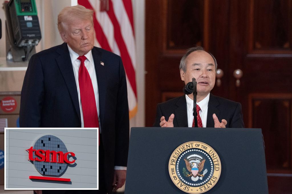 SoftBank pitches chip giant TSMC on building  trillion AI hub in US: report