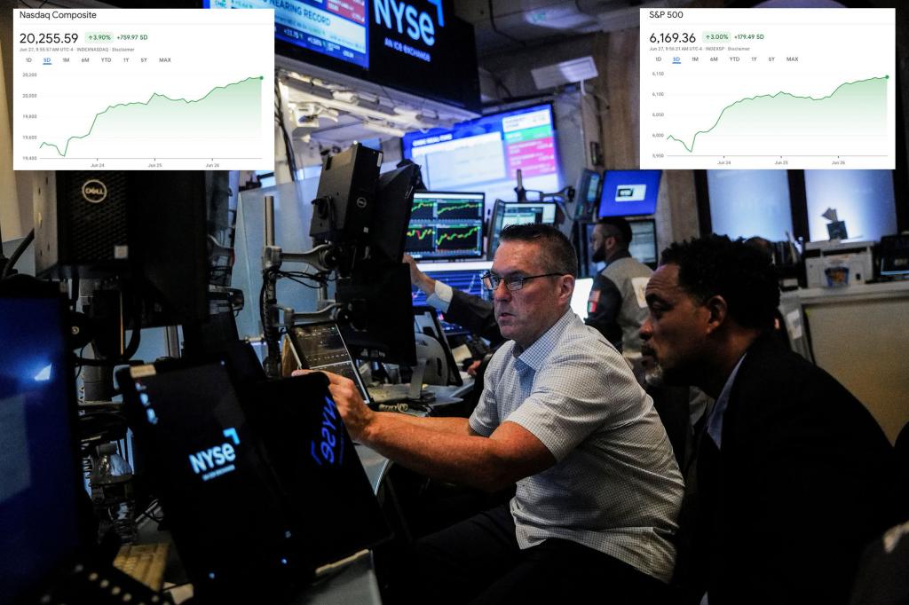 S&P 500, Nasdaq hit record highs on renewed AI enthusiasm, rate-cut hope
