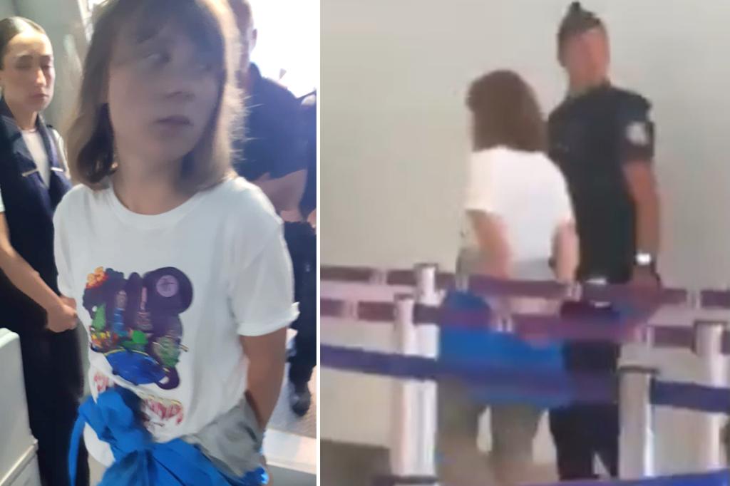 Greta Thunberg appears to fake being handcuffed as she arrives in France after being deported from Israel