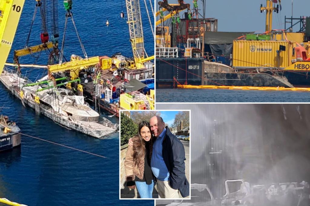 British tycoon Mike Lynch’s sunken Bayesian superyacht raised towards surface ahead of final lift — 10 months after tragedy
