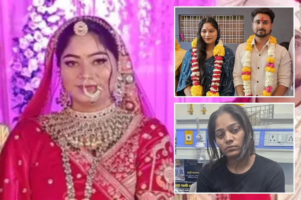 Indian bride, 25, accused of hiring four men to murder new husband on honeymoon