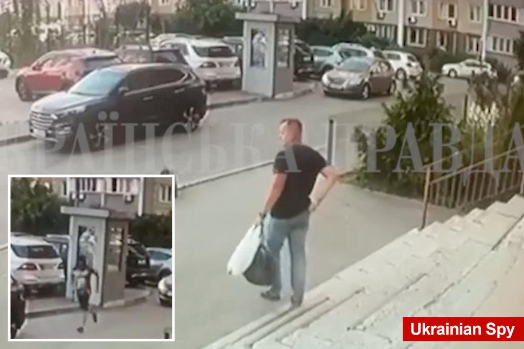 Chilling video captures moment high-ranking Ukrainian spy was ruthlessly gunned down in Kyiv
