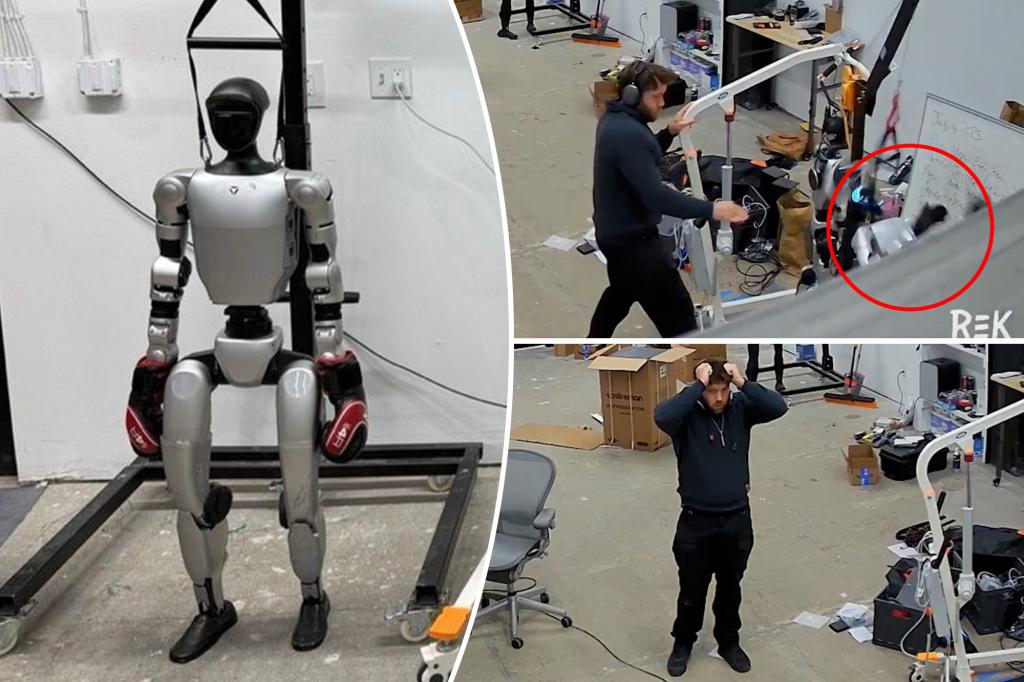 Human-like robot goes berserk and throws tantrum at San Francisco robotics lab